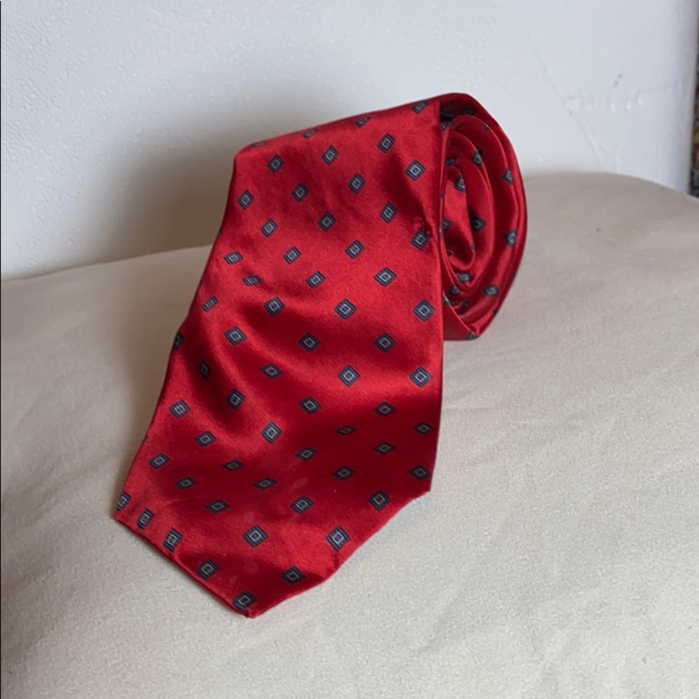 Guy Laroche Red Silk Tie